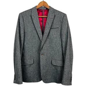 Ted Baker London Single Button Blazer Grey Gray - 3